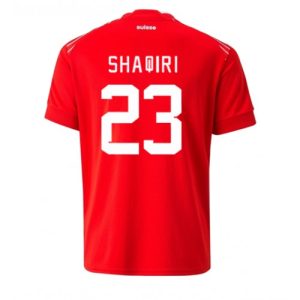 Fotballdrakt Herre Sveits Xherdan Shaqiri #23 Hjemmetrøye FIFA VM 2022 Kortermet