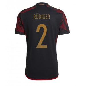 Fotballdrakt Herre Tyskland Antonio Rudiger #2 Bortetrøye FIFA VM 2022 Kortermet