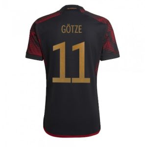Fotballdrakt Herre Tyskland Mario Gotze #11 Bortetrøye FIFA VM 2022 Kortermet