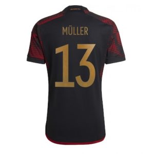 Fotballdrakt Herre Tyskland Thomas Muller #13 Bortetrøye FIFA VM 2022 Kortermet