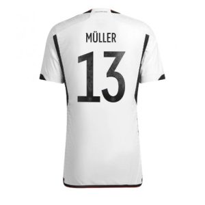 Fotballdrakt Herre Tyskland Thomas Muller #13 Hjemmetrøye FIFA VM 2022 Kortermet