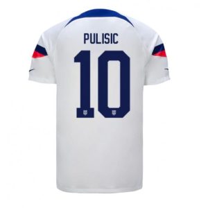 Fotballdrakt Herre forente stater Christian Pulisic #10 Hjemmetrøye FIFA VM 2022 Kortermet