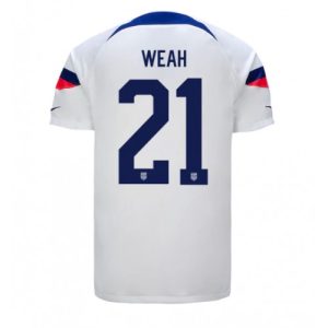 Fotballdrakt Herre forente stater Timothy Weah #21 Hjemmetrøye FIFA VM 2022 Kortermet