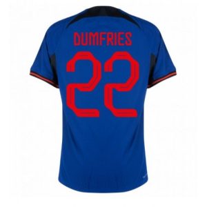 Fotballdrakt til Herre Nederland Denzel Dumfries #22 Bortedrakt FIFA VM 2022 Kortermet