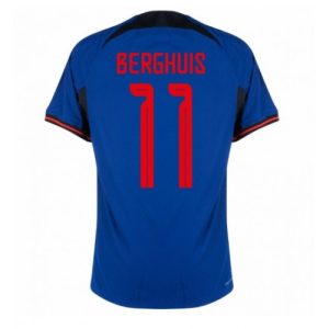 Fotballdrakt til Herre Nederland Steven Berghuis #11 Bortedrakt VM 2022 Kortermet