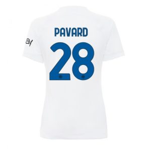 Inter Milan Fotballdrakt Dame Benjamin Pavard #28 Bortetrøye 2023-24 Kortermet