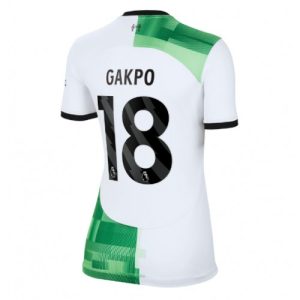 Liverpool Fotballdrakt Dame Cody Gakpo #18 Bortetrøye 2023-24 Kortermet