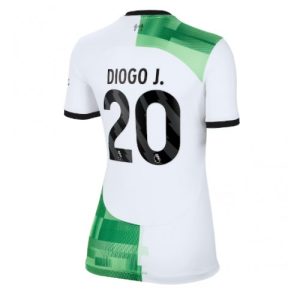 Liverpool Fotballdrakt Dame Diogo Jota #20 Bortetrøye 2023-24 Kortermet