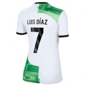 Liverpool Fotballdrakt Dame Luis Diaz #7 Bortetrøye 2023-24 Kortermet