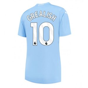 Manchester City Fotballdrakt Dame Jack Grealish #10 Hjemmetrøye 2023-24 Kortermet
