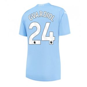 Manchester City Fotballdrakt Dame Josko Gvardiol #24 Hjemmetrøye 2023-24 Kortermet