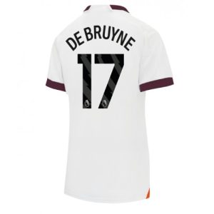 Manchester City Fotballdrakt Dame Kevin De Bruyne #17 Bortetrøye 2023-24 Kortermet
