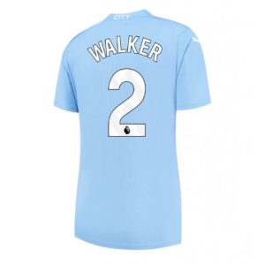 Manchester City Fotballdrakt Dame Kyle Walker #2 Hjemmetrøye 2023-24 Kortermet