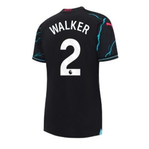 Manchester City Fotballdrakt Dame Kyle Walker #2 Tredje Trøye 2023-24 Kortermet