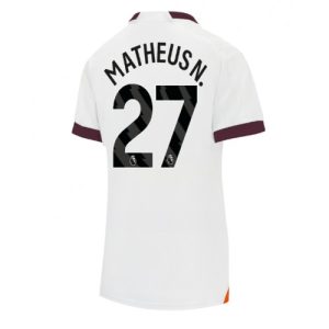 Manchester City Fotballdrakt Dame Matheus Nunes #27 Bortetrøye 2023-24 Kortermet