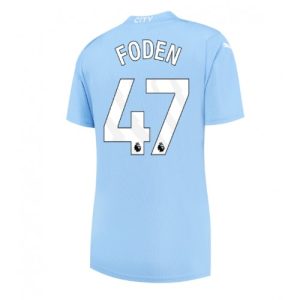 Manchester City Fotballdrakt Dame Phil Foden #47 Hjemmetrøye 2023-24 Kortermet