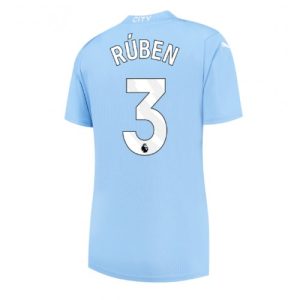 Manchester City Fotballdrakt Dame Ruben Dias #3 Hjemmetrøye 2023-24 Kortermet