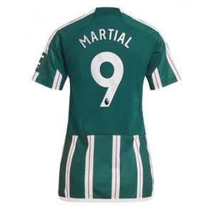 Manchester United Fotballdrakt Dame Anthony Martial #9 Bortetrøye 2023-24 Kortermet