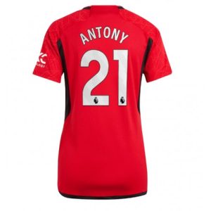 Manchester United Fotballdrakt Dame Antony #21 Hjemmetrøye 2023-24 Kortermet