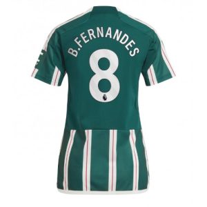 Manchester United Fotballdrakt Dame Bruno Fernandes #8 Bortetrøye 2023-24 Kortermet