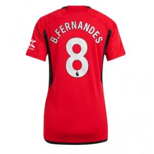 Manchester United Fotballdrakt Dame Bruno Fernandes #8 Hjemmetrøye 2023-24 Kortermet