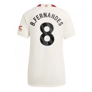 Manchester United Fotballdrakt Dame Bruno Fernandes #8 Tredje Trøye 2023-24 Kortermet