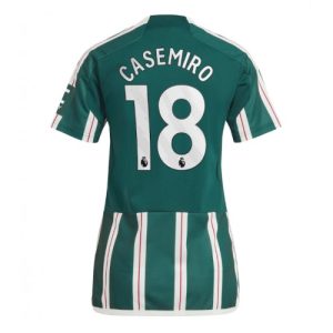 Manchester United Fotballdrakt Dame Casemiro #18 Bortetrøye 2023-24 Kortermet