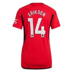 Manchester United Fotballdrakt Dame Christian Eriksen #14 Hjemmetrøye 2023-24 Kortermet