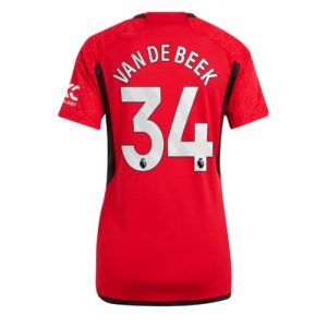 Manchester United Fotballdrakt Dame Donny van de Beek #34 Hjemmetrøye 2023-24 Kortermet