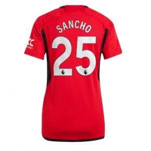 Manchester United Fotballdrakt Dame Jadon Sancho #25 Hjemmetrøye 2023-24 Kortermet