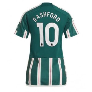 Manchester United Fotballdrakt Dame Marcus Rashford #10 Bortetrøye 2023-24 Kortermet