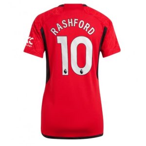 Manchester United Fotballdrakt Dame Marcus Rashford #10 Hjemmetrøye 2023-24 Kortermet