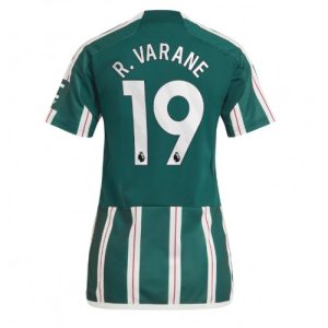 Manchester United Fotballdrakt Dame Raphael Varane #19 Bortetrøye 2023-24 Kortermet