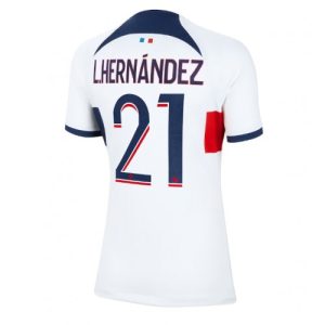 Paris Saint-Germain Fotballdrakt Dame Lucas Hernandez #21 Bortetrøye 2023-24 Kortermet