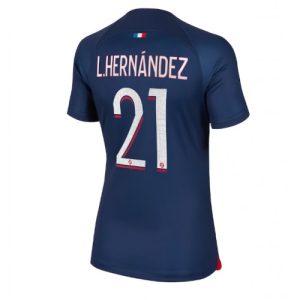 Paris Saint-Germain Fotballdrakt Dame Lucas Hernandez #21 Hjemmetrøye 2023-24 Kortermet