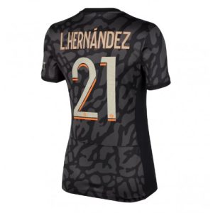 Paris Saint-Germain Fotballdrakt Dame Lucas Hernandez #21 Tredje Trøye 2023-24 Kortermet