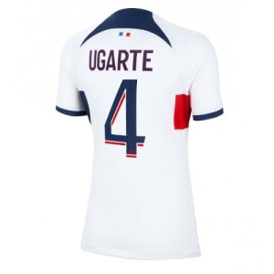 Paris Saint-Germain Fotballdrakt Dame Manuel Ugarte #4 Bortetrøye 2023-24 Kortermet