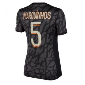 Paris Saint-Germain Fotballdrakt Dame Marquinhos #5 Tredje Trøye 2023-24 Kortermet