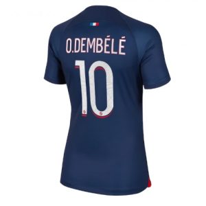 Paris Saint-Germain Fotballdrakt Dame Ousmane Dembele #10 Hjemmetrøye 2023-24 Kortermet
