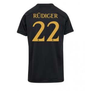 Real Madrid Fotballdrakt Dame Antonio Rudiger #22 Tredje Trøye 2023-24 Kortermet