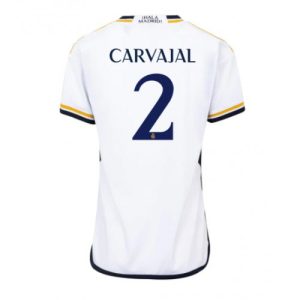 Real Madrid Fotballdrakt Dame Daniel Carvajal #2 Hjemmetrøye 2023-24 Kortermet