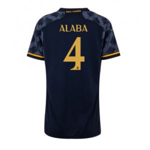 Real Madrid Fotballdrakt Dame David Alaba #4 Bortetrøye 2023-24 Kortermet