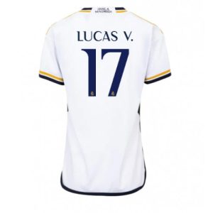 Real Madrid Fotballdrakt Dame Lucas Vazquez #17 Hjemmetrøye 2023-24 Kortermet
