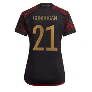 Tyskland Fotballdrakt Dame Ilkay Gundogan #21 Bortetrøye FIFA VM 2022 Kortermet