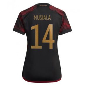 Tyskland Fotballdrakt Dame Jamal Musiala #14 Bortetrøye FIFA VM 2022 Kortermet