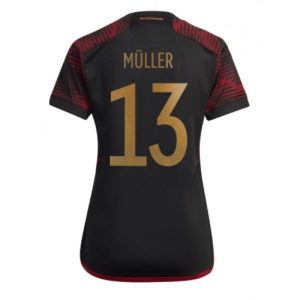 Tyskland Fotballdrakt Dame Thomas Muller #13 Bortetrøye FIFA VM 2022 Kortermet