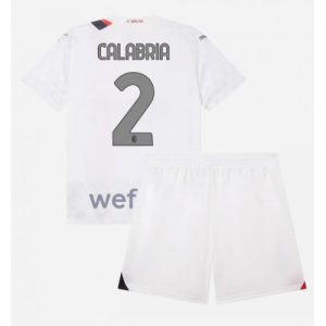 AC Milan Fotballdrakt Davide Calabria #2 Bortedrakt Barn 2023-24 Kortermet (+ Korte bukser)