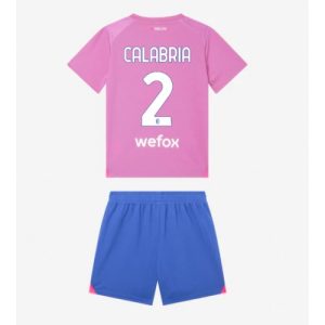 AC Milan Fotballdrakt Davide Calabria #2 Tredjedrakt Barn 2023-24 Kortermet (+ Korte bukser)