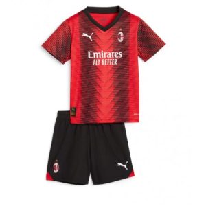 AC Milan Fotballdrakt Hjemmedrakt Barn 2023-24 Kortermet (+ Korte bukser)