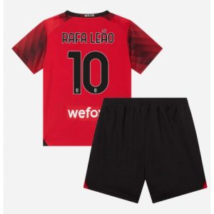 AC Milan Fotballdrakt Rafael Leao #10 Hjemmedrakt Barn 2023-24 Kortermet (+ Korte bukser)